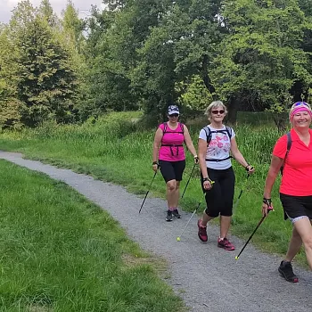 Nordic Walking v háji. V Háji ve Slezsku.