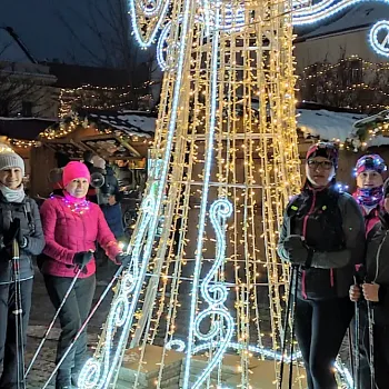 Večerní předvánoční Nordic Walking na Mělníku a pod Mělníkem.