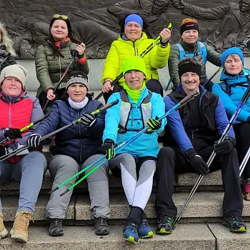 Ostrava - Komenského sady - zaostřeno na Nordic Walking techniku