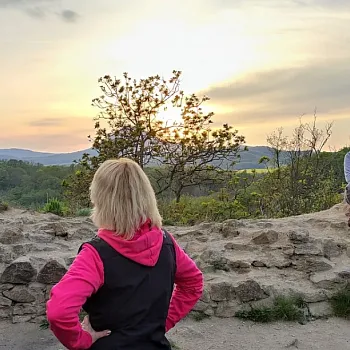 Víkendovka České středohoří, den druhý - večerní hrad Opárno