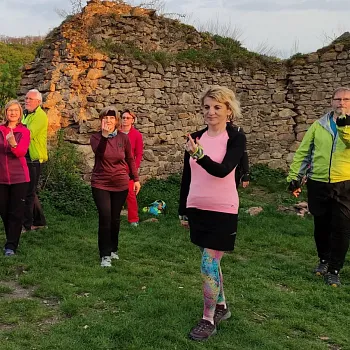 Víkendovka České středohoří, den druhý - večerní hrad Opárno