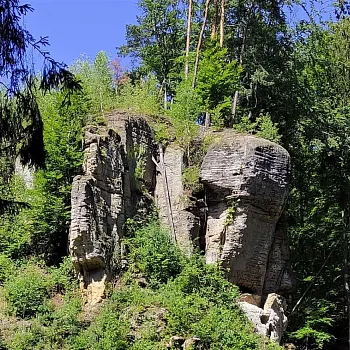 Kokořínsko - Nordic Walking skalním městem u Střezivojic.