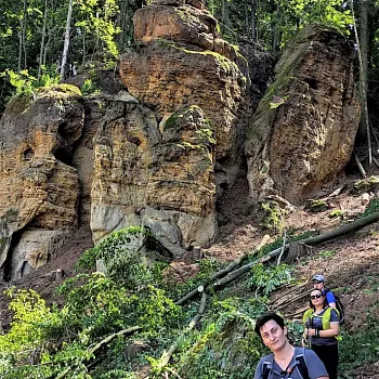Kokořínsko - Nordic Walking skalním městem u Střezivojic.
