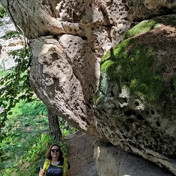Kokořínsko - Nordic Walking skalním městem u Střezivojic.