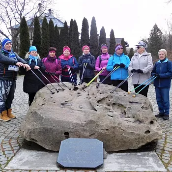 Ostrava - Poruba - Nordic Walking výzkum slunečních hodin v únoru