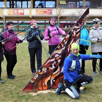 Ostrava - Poruba - Nordic Walking výzkum slunečních hodin v únoru