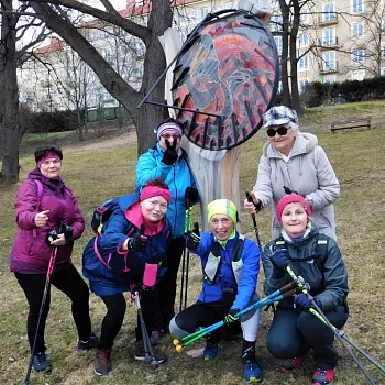 Ostrava - Poruba - Nordic Walking výzkum slunečních hodin v únoru