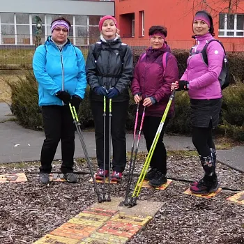 Ostrava - Poruba - Nordic Walking výzkum slunečních hodin v únoru