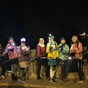 Mělník - předvánoční světýlkový Nordic Walking ve tmě