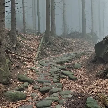 Broumovsko, den první. V mlhách se ztrácí můj cíl.