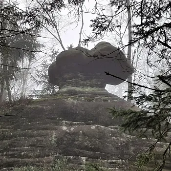 Broumovsko, den první. V mlhách se ztrácí můj cíl.