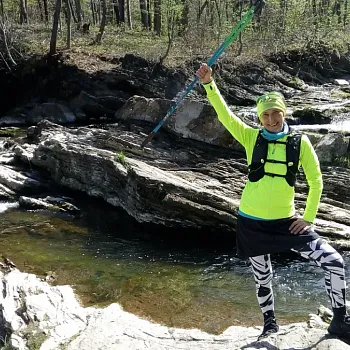 Nordic Walking divoká, šumivá Ostravice, ve dvou.