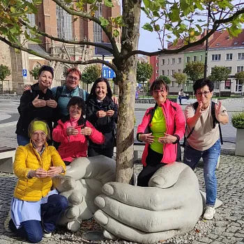 Svatý Václav na Zlatohorsku. Nordic Walking i sightseeing.