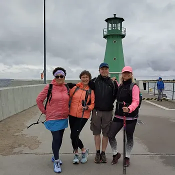 Narozeninový Balt - den první. Nordic Walking k majáku Gdaňsk,Nowy Port