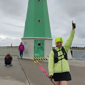 Narozeninový Balt - den první. Nordic Walking k majáku Gdaňsk,Nowy Port