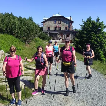 Zlaté Hory (v Jeseníkách) - Nordic Walking setkání s Plzeňskými walkerkami